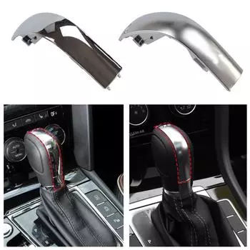 1 шт. хромированная матовая с кожаной ручкой переключения передач боковая крышка DSG эмблема для VW Golf 6 7 R GTI Passat B7 B8 CC R20 Jetta MK6 GLI белый