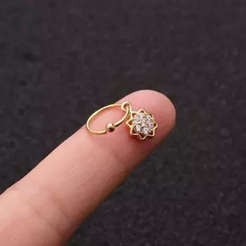 1 шт., хрящевая спираль, кристалл, пирсинг пупка, кольцо, серьги-обручи, ювелирные изделия на козелок, великолепные