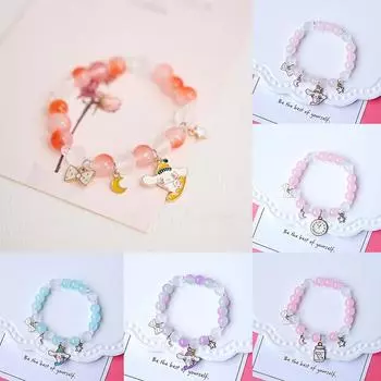 1 шт. хрустальный бисер мультфильм стекло новый браслет милые украшения подарки для девочек аксессуары