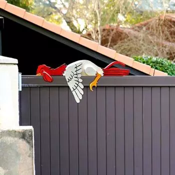 1 шт. Художественная коллекция скульптур петуха праздничные атрибуты забавная курица деревенский стиль дверной рамы декор красный