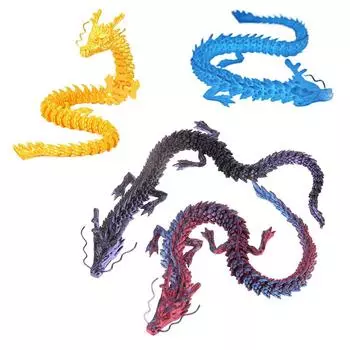 1 шт. Идеальный подарок, игрушка-дракон из драгоценных камней, 30 см, вращающийся шарнирный дракон, напечатанный на 3D-принтере, для детей с СДВГ, подарки на день рождения