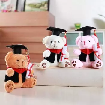 1 шт., игрушечный брелок, кукла-медведь, подарок на выпускной, брелок для ключей из полипропилена, хлопковая сумка, подвеска, милый декор для свадебной вечеринки розовый