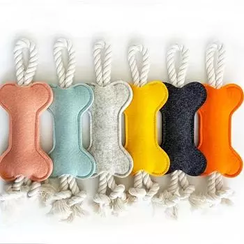 1 шт. игрушка для скрежетания зубами в форме косточки для маленьких и средних собак - способствует здоровью зубов и уменьшает скуку, игрушки для домашних собак 6.3 2.76inch чёрный