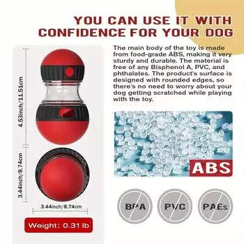 1 шт. Игрушка для собак, чтобы прятать еду, игрушка для медленного кормления, игрушки в форме шара, наслаждайтесь интерактивными и обучающими игрушками для собак M красный