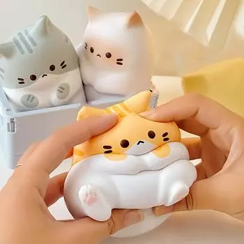 1 шт. игрушка-сжиматель игрушка-котенок щепотка забавная игрушка медленный отскок пузырь декомпрессионная игрушка белый