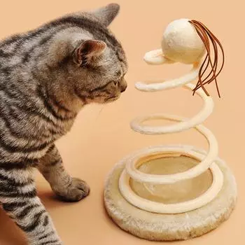 1 шт. игрушки для кошек, товары для кошек, спиральная проволока, пружина, льняной диск, кошачья льняная мышь, портативная игрушка для дома