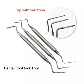 1 шт. или 2 шт. или 3 шт. Инструмент для извлечения корней зубов Зубной элеватор с пилообразным наконечником Эффективный малоинвазивный хирургический инструмент для удаления зубов 1 pc 1.0mm