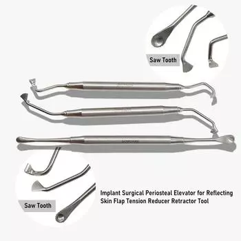1 шт. или 3 шт. стоматологический надкостничный элеватор для отражающего ретрактора имплантата хирургический инструмент зубчатый наконечник кожного лоскута редукционный инструмент 1 piece A