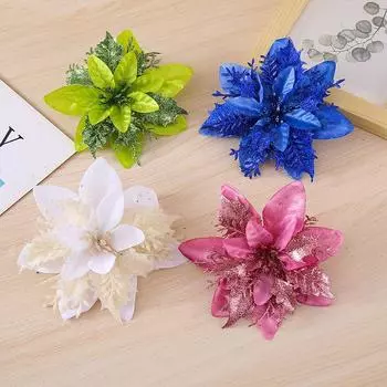 1 шт. имитация цветка сделай сам веселый рождественский декор для дома венок с новым годом рождественский цветок рождественская елка подвеска A2