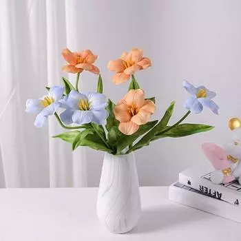 1 шт., имитация цветка тюльпана, украшение в скандинавском стиле, различные яркие цвета, искусственный шелк, цветочный растительный орнамент, искусственная цветочная композиция, искусство кофейный