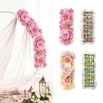 1 шт. имитация цветочного ряда, настенный искусственный цветок, свадебный декор, дорожный свинцовый цветок розы