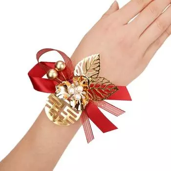 1 шт. имитация декора для вечеринки в китайском стиле браслет с цветком декор для вечеринки в китайском стиле корсаж