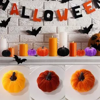 1 шт. имитация фланелевой тыквы красочная ткань украшение тыквы Happy Helloween Party 5.5cm