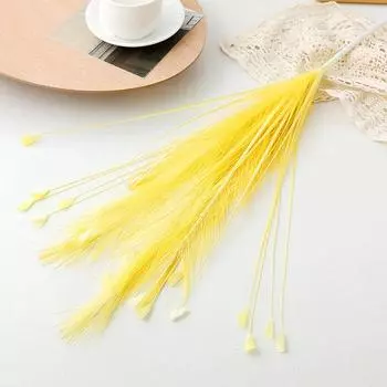 1 шт. Имитация камыша Свадебное украшение Проволочная сетка Цветок Цветной Павлиний хвост Имитация цветка Искусственные цветы 7 цветов жёлтый