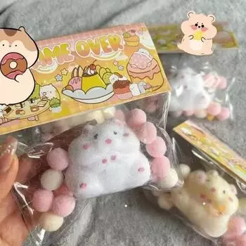 1 шт., имитация кошки, мыши, рисовые игрушки для детей, взрослых, снятие стресса, медленный отскок, TPR, подарок на день рождения, милая девочка