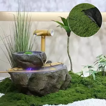 1 шт. Имитация мха, газон, искусственные каменные блоки, искусственный мох, декор для сада своими руками, имитация флокированного мха, ландшафтное украшение 1X1 м темно-зеленого