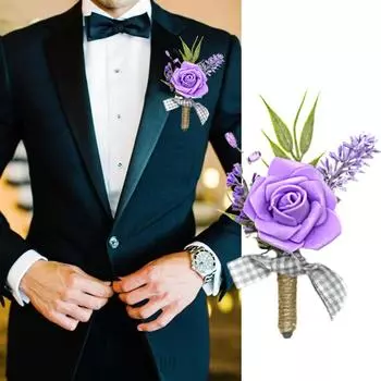 1 шт. имитация свадебных принадлежностей на запястье цветок в европейском стиле булавка стиль нежная пена роза на грудь цветок