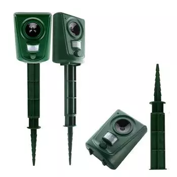 1 шт. инфракрасный электронный ультразвуковой отпугиватель грызунов и комаров, отпугиватель собак для патио, отпугиватель животных на газоне, отпугиватель змей