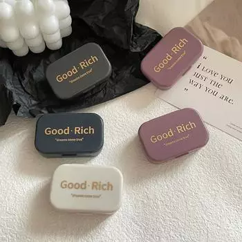 1 шт. Ins Letter Print Футляр для контактных линз Коробка-компаньон для контактных линз Beauty Eye Box Портативная коробка для контактных линз с зеркалом и пинцетом