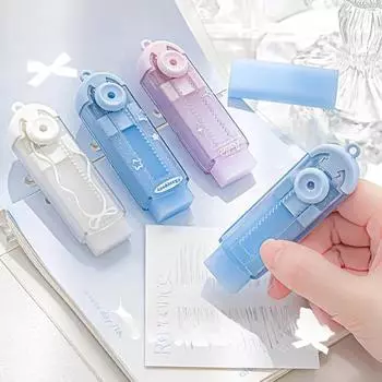 1 шт. Ins милый ластик для детей и девочек, милый шикарный корейский бант, лента, звезда, карандаш, ластик, выдвижной стиль, канцелярский ластик для рисования белый