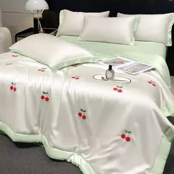 1 шт. INS Small Fresh Style Summer Quilt Single Bed Summer Light King/Queen/Twin Air Conditioning Quilt Дышащее, приятное для кожи 150x200cm