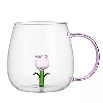 1 шт. Ins Style 3D Растение Моделирование Чашка Креативная Стеклянная Чашка Сок Молоко Завтрак Кружка other