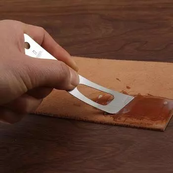 1 шт., инструмент для изготовления клея из нержавеющей стали, сделай сам, ручная работа, шитье, кожаное ремесло, склеивание, резьба, инструменты для шитья 1PC