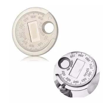 1 шт. Инструмент для измерения зазора свечей зажигания, щуп для измерения зазора свечей зажигания в виде монеты, калибр для измерения зазора свечей зажигания в диапазоне 0,6–2,4 мм