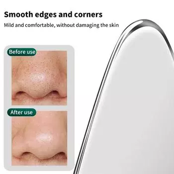 1 шт., инструмент для массажа Гуа Ша из нержавеющей стали, натуральный универсальный инструмент для ухода за лицом, серебряный металл Гуа Ша, доска для красоты, уход за кожей