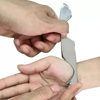 1 шт. инструмент для массажа гуаша, инструмент для соскабливания из нержавеющей стали для мягких тканей, усовершенствованный инструмент для массажа, используется для спины, ног