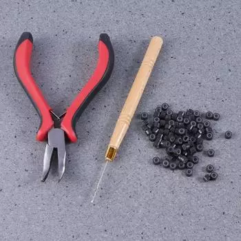 1 шт. Инструмент для наращивания волос Щипцы для волос для бисероплетения Инструменты для изготовления ювелирных изделий и аксессуары для наращивания волос с микрокольцами