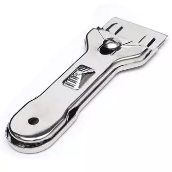 1 шт., инструмент для очистки скребка для стеклокерамической плиты с лезвием для чистки духовки серебряный