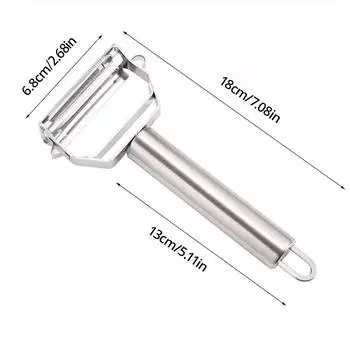 1 шт. Инструмент для овощей из нержавеющей стали Портативный ручной Легко чистить С ручкой Многоцелевой Предмет для дома и кухни