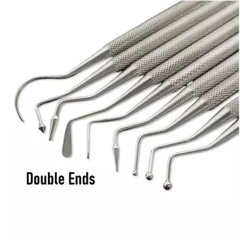 1 шт. Инструмент для пломбирования стоматологических композитов Пластиковый шпатель для пломбирования Двусторонний шпатель из нержавеющей стали 1 piece Code 1