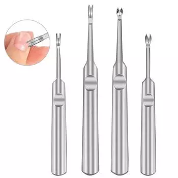 1 шт., инструмент для удаления кутикулы, толкатель омертвевшей кожи, нержавеющая сталь, маникюрные инструменты, скребок, очиститель ногтей, триммер 95U