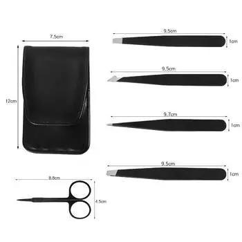 1 шт., инструмент для зажима бровей, пинцет, съемник для бороды, наклонная головка из нержавеющей стали 12cm*7.5cm*2cm чёрный