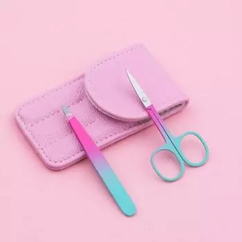 1 шт., инструмент для зажима бровей, пинцет, съемник для бороды, наклонная головка из нержавеющей стали 9.5cm*7.2cm*2cm чёрный