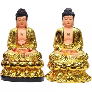 1 шт. Инструменты Будды хранятся дома, а статуи Будды позолочены и украшены смолой, статуэтка для домашнего декора Религиозная