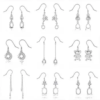 1 шт. Интернет-знаменитость, китайский стиль, ювелирные изделия, поставка, серебро 925 пробы, желтое золото, посеребренные пустые серьги, серьги с масляной звездой и песком, золото