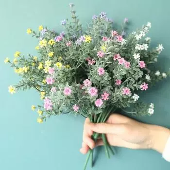 1 шт искусственная гипсофила Babysbreath цветочная композиция сад домашний декор для вечеринки жёлтый