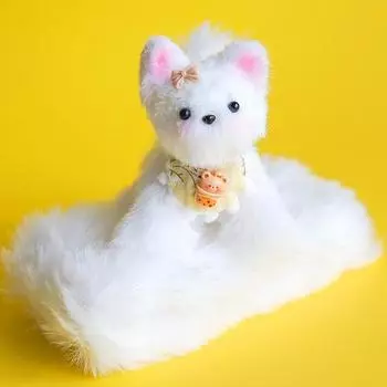 1 шт., искусственная кроличья шерсть, пушистые игрушки, материалы, плюшевые куклы, скручивающие палочки, 40 мм белый