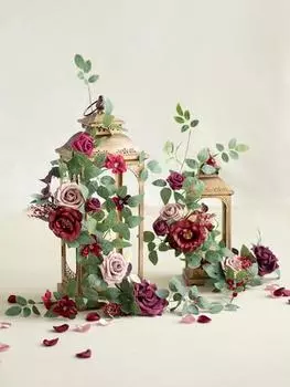 1 шт. искусственные цветы гирлянда цветочные центральные украшения свадебный проход украшение стульев цветы арка цветочные для каминных досок знаки своими руками стол окно украшение торта оранжевый/чирковый