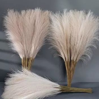 1 шт., искусственные цветы пампасной травы, имитация тростника, свадебные украшения в стиле бохо, искусственные цветы для дома, спальни, свадебный путеводитель, реквизит для фотосъемки, фон 1pcs