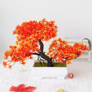 1 шт. искусственные пластиковые растения бонсай маленькое дерево горшок цветочный сад в горшке искусственная композиция из растений украшения для комнаты дома украшение стола