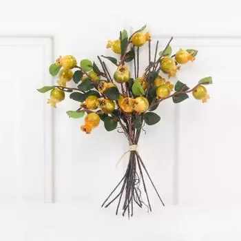 1 шт. искусственные ягодные стебли, падуб, шиповник, ягоды, ветка, гранат, букет цветов, фрукты, искусственные цветы для весеннего, летнего, праздничного домашнего декора красный