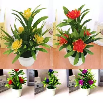 1 шт. Искусственные растения для спальни, бонсай, мини-бонсай, искусственные растения 18x11 см, украшение для гостиной красный