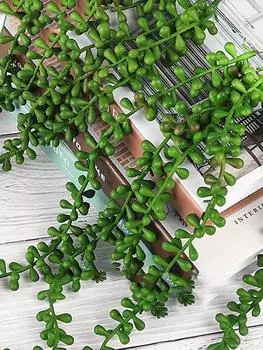 1 шт. Искусственные растения, суккулентный плющ, озеленение, настенное украшение для дома, оконный сад, праздничное украшение для вечеринки, искусственные цветочные растения зелёный