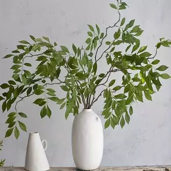 1 шт. искусственные зеленые листья глицинии, искусственные ветки глицинии, подходящие для декора комнаты, домашнего декора 1pc