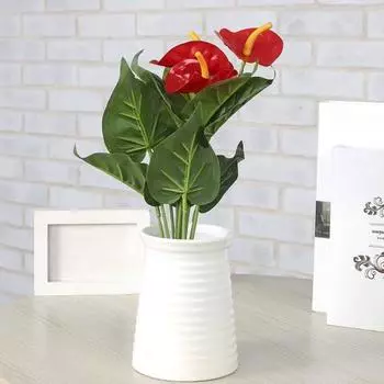 1 шт. искусственный цветок антуриума DIY садовая вечеринка домашний свадебный офисный стол декор