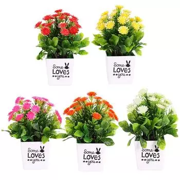 1 шт. искусственный цветок хризантемы Miniascape Свадебная вечеринка домашний декор бонсай Рождественский орнамент жёлтый